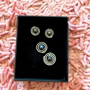 Jewelry women set with white  diamond,18k gold